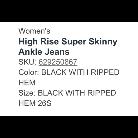 AF Black Jeans with Ripped Hem - Picture 3 of 4